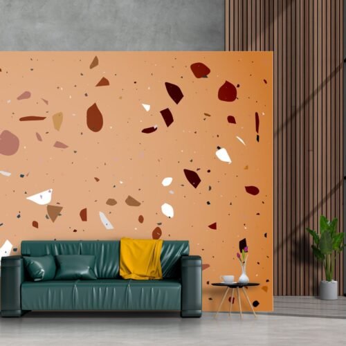 Modern Terrazzo Wallpaper - Abstract & Colorful Mural - Unique - Geometric Patterns - Mural - Bedroom, Dining, Home Office, Entryway - Summer Decor