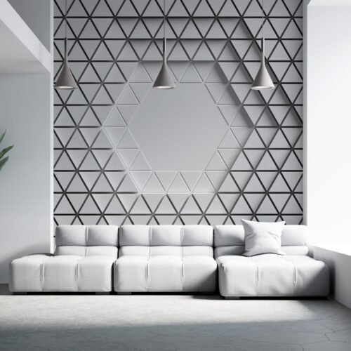 Modern Geometric Wallpaper - 3D Mural - Contemporary & Stylish - Living Room, Dining Room & Office - Summer Decor