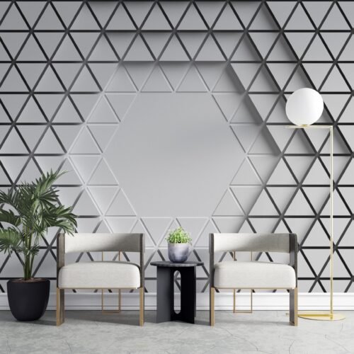 Black & White Hypnotic Wave Wallpaper - Modern Geometric Wall Mural - Bold Contemporary Mural for Home, Office - Striking 3D Effect