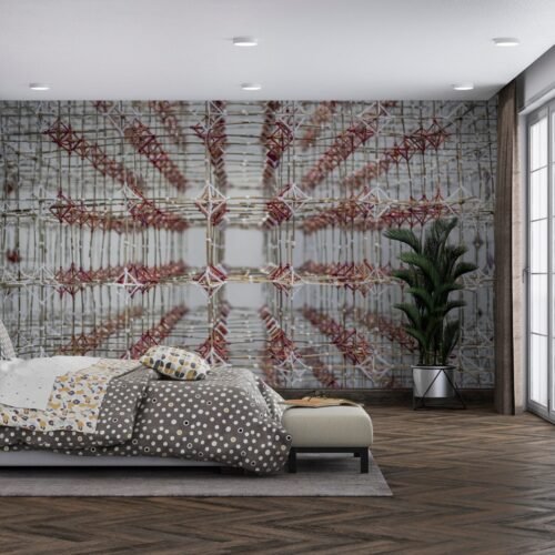 Abstract Geometric Wallpaper - 3D Mural - Neutral & Modern - Bedroom, Living Room, Dining Room & Office - Urban Art - Summer Decor