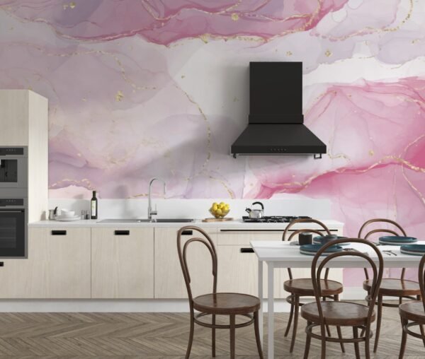 Pink Marble Wallpaper - Luxury Wall Murals - Bedroom, Living Room & Dining Room - Modern Art - Summer Decor