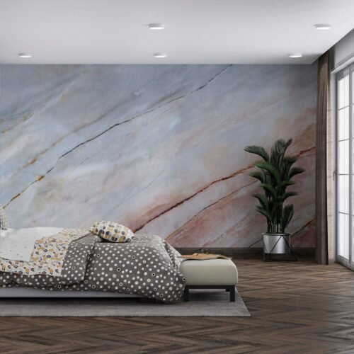 Pink Marble Wallpaper - Luxury Wall Murals - Bedroom, Living Room & Dining Room - Modern Art - Summer Decor