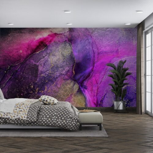 Purple Dream Wallpaper - Abstract & Bold Mural - Eye-Catching & Modern - Bedroom & Living Room - Summer Decor