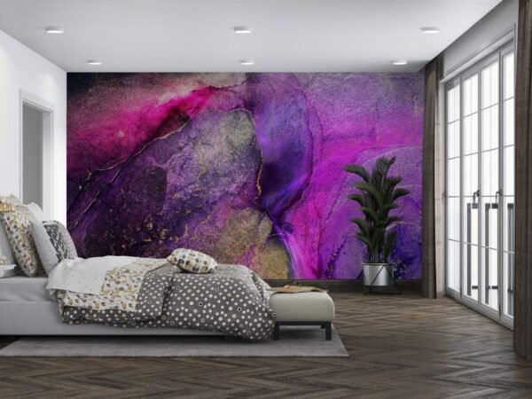 Purple Dream Wallpaper - Abstract & Bold Mural - Eye-Catching & Modern - Bedroom & Living Room - Summer Decor