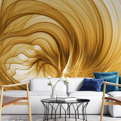 Rainbow Swirl Wallpaper - Abstract & Colorful Mural - 3D Effect - Modern & Energetic - Bedroom, Dining, Home Office, Entryway - Summer Decor