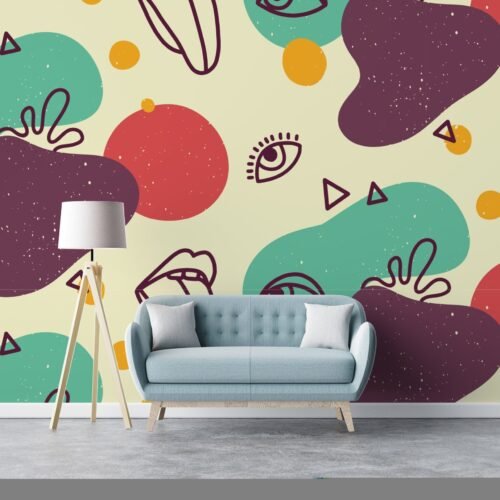 Tropical Oasis Wallpaper - Colorful Jungle Wall Mural - Kids Room Decor - Vibrant Tropical Animals & Plants Mural - Perfect for Boys & Girls