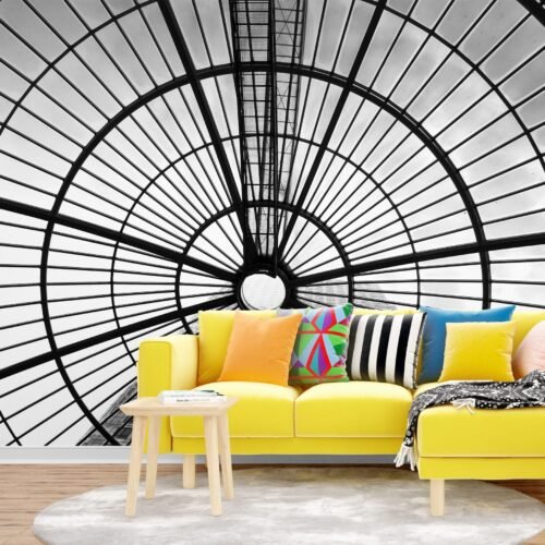 Black & White Hypnotic Wave Wallpaper - Modern Geometric Wall Mural - Bold Contemporary Mural for Home, Office - Striking 3D Effect