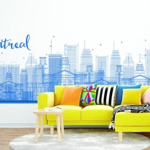 Montreal Skyline Wall Mural Wallpaper - Modern & Stylish Mural - Urban - Canada Cityscape - Bedroom, Living Room, Office Decor - Summer Decor