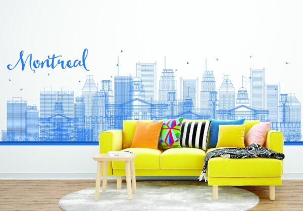 Montreal Skyline Wall Mural Wallpaper - Modern & Stylish Mural - Urban - Canada Cityscape - Bedroom, Living Room, Office Decor - Summer Decor