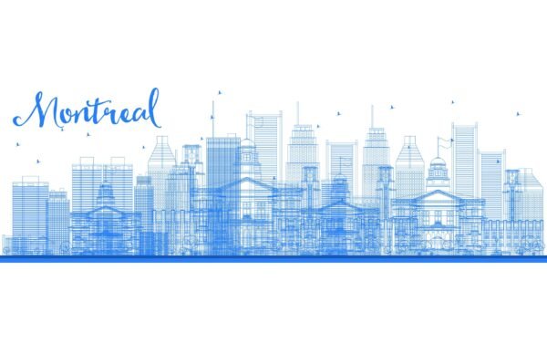 Montreal Skyline Wall Mural Wallpaper - Modern & Stylish Mural - Urban - Canada Cityscape - Bedroom, Living Room, Office Decor - Summer Decor