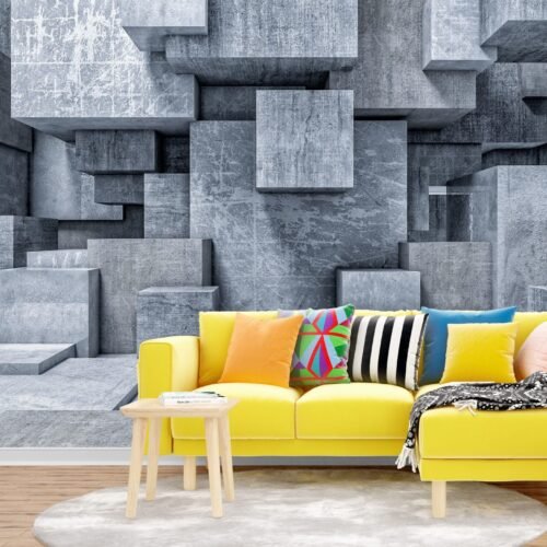 Geometric Illusion Wallpaper - 3D & Abstract Mural - Contemporary & Modern - Living Room & Office - Summer Decor