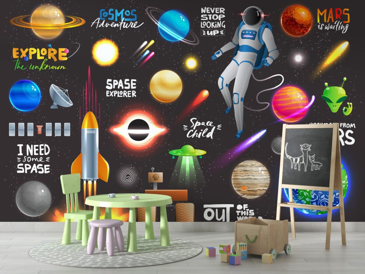 Space Adventure Wallpaper - Astronauts & Planets Mural - Kids Room - Playroom Decor - Bedroom Decor Trends - Summer Decor Toronto Digital Wall Coverings Space Adventure Wallpaper - Astronauts & Planets Mural - Kids Room - Playroom Decor - Bedroom Decor Trends - Summer Decor Toronto Digital Wall Coverings Space Adventure Wallpaper - Astronauts & Planets Mural - Kids Room - Playroom Decor - Bedroom Decor Trends - Summer Decor Toronto Digital Wall Coverings Wallpaper Adventures: Turn Your Kid's Room into a Dream World Toronto Digital Wall Coverings