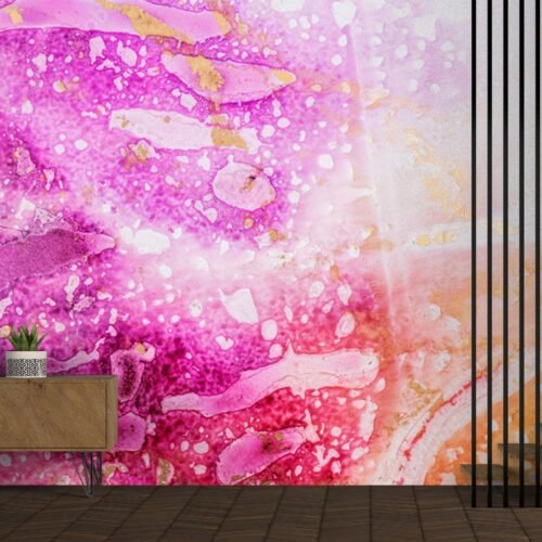 Abstract Watercolor Wallpaper - Contemporary & Fluid Mural - Vibrant & Cozy - Unique Shapes - Modern Home Decor - Summer Decor