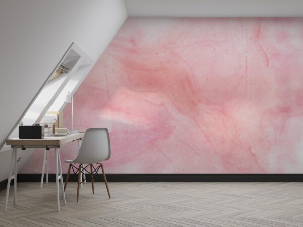 Pink Watercolor Marble Wallpaper - Elegant & Sophisticated Wall Mural - 3D Effect Wall Art - Bedroom, Living Room & Office Decor