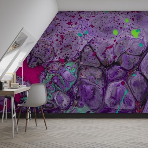 Purple Haze Wallpaper - Abstract & Colorful Wall Mural - 3D Wall Art - Modern & Creative Mural - Vibrant Home Decor - Living Room & Bedroom Decor