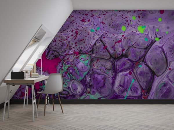 Purple Haze Wallpaper - Abstract & Colorful Wall Mural - 3D Wall Art - Modern & Creative Mural - Vibrant Home Decor - Living Room & Bedroom Decor