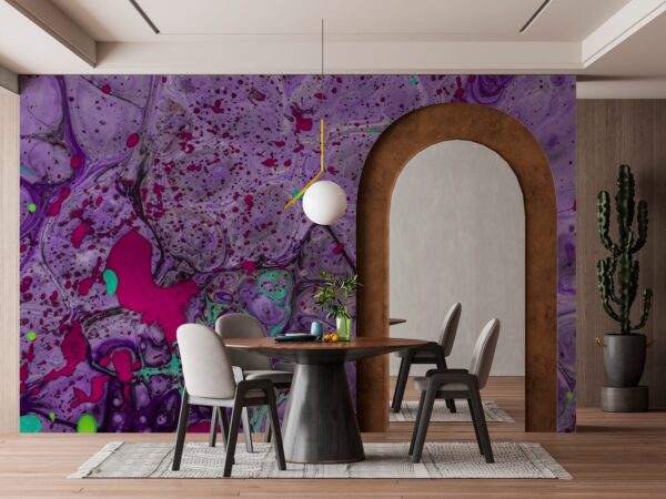 Purple Haze Wallpaper - Abstract & Colorful Wall Mural - 3D Wall Art - Modern & Creative Mural - Vibrant Home Decor - Living Room & Bedroom Decor