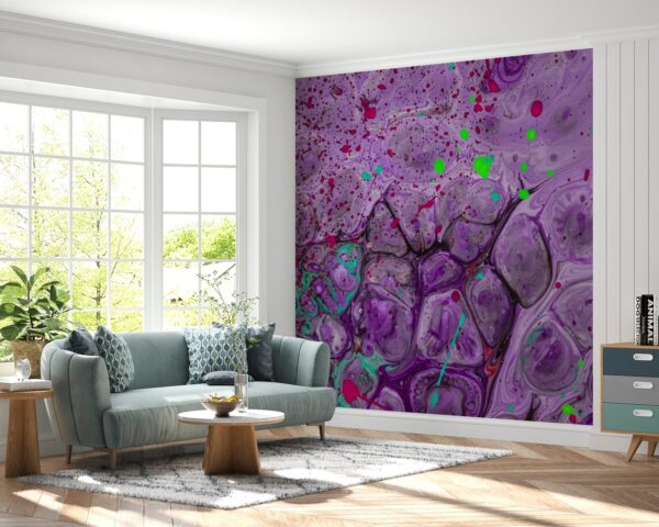 Purple Haze Wallpaper - Abstract & Colorful Wall Mural - 3D Wall Art - Modern & Creative Mural - Vibrant Home Decor - Living Room & Bedroom Decor