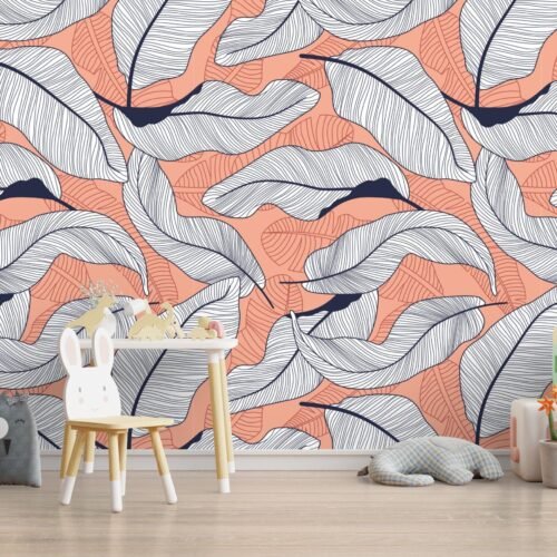Pink Flamingos Wallpaper  - Custom Wallpaper Mural peel and stick self adhesive non woven - printed wall torontodigital.ca