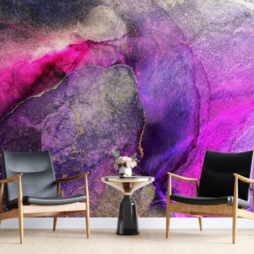 Abstract Pink & Gold Marble Wallpaper – Elegant & Sophisticated Mural – Luxury Home Decor – Modern Art – Home Office, Entryway – Summer Decor  - Custom Wallpaper Mural peel and stick self adhesive non woven - printed wall torontodigital.ca