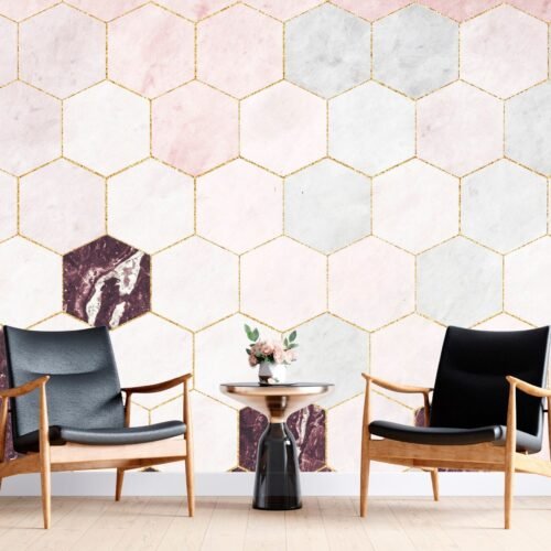 Modern Abstract Marble Wallpaper – Colorful & Geometric Mural – Unique & Stylish – Bedroom, Dining, Home Office, Entryway – Summer Decor  - Custom Wallpaper Mural peel and stick self adhesive non woven - printed wall torontodigital.ca