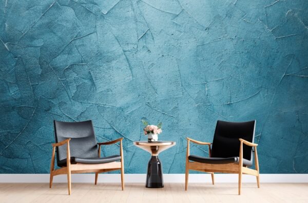 Modern Textured Blue Wallpaper – Contemporary Wall Decor for Bedroom, Living Room, or Office – Minimalist or Maximalist Interior Mural  - Custom Wallpaper Mural peel and stick self adhesive non woven - printed wall torontodigital.ca