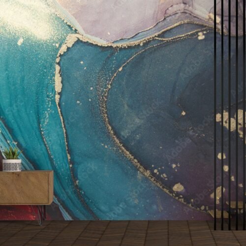 Abstract Watercolor Wallpaper – Contemporary & Fluid Mural – Vibrant & Cozy – Unique Shapes – Modern Home Decor – Summer Decor  - Custom Wallpaper Mural peel and stick self adhesive non woven - printed wall torontodigital.ca