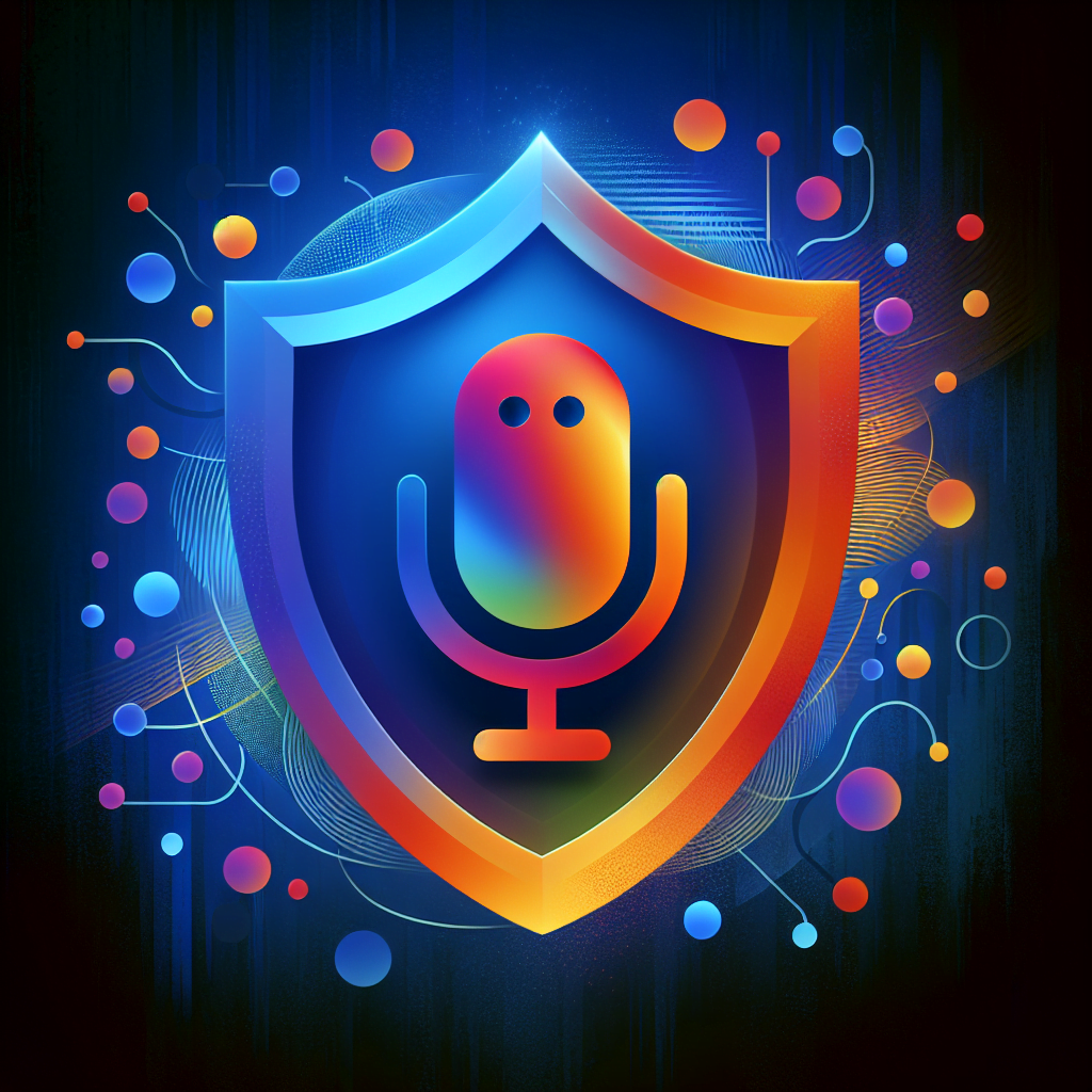 A stylized illustration of a voice assistant