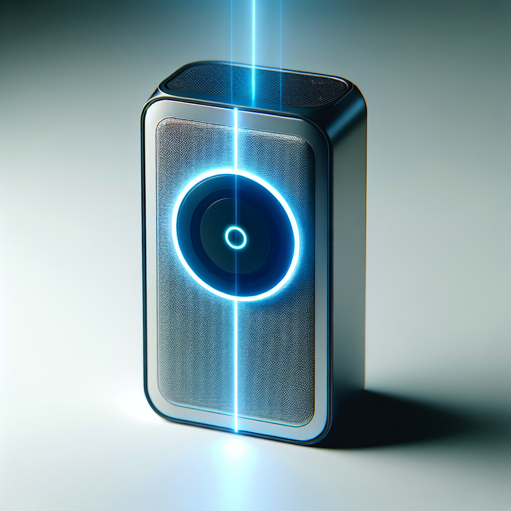A stylized illustration of a futuristic